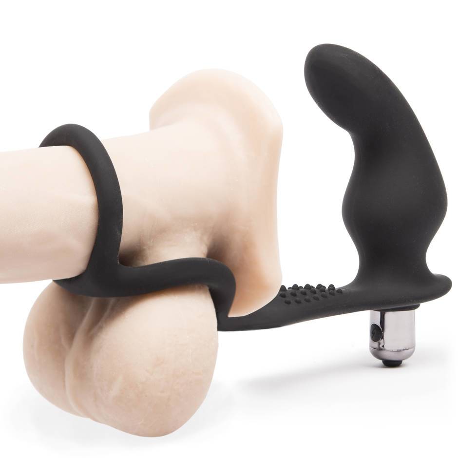 rocks off ro-zen pro twin cock ring with 10 function rechareable butt plug